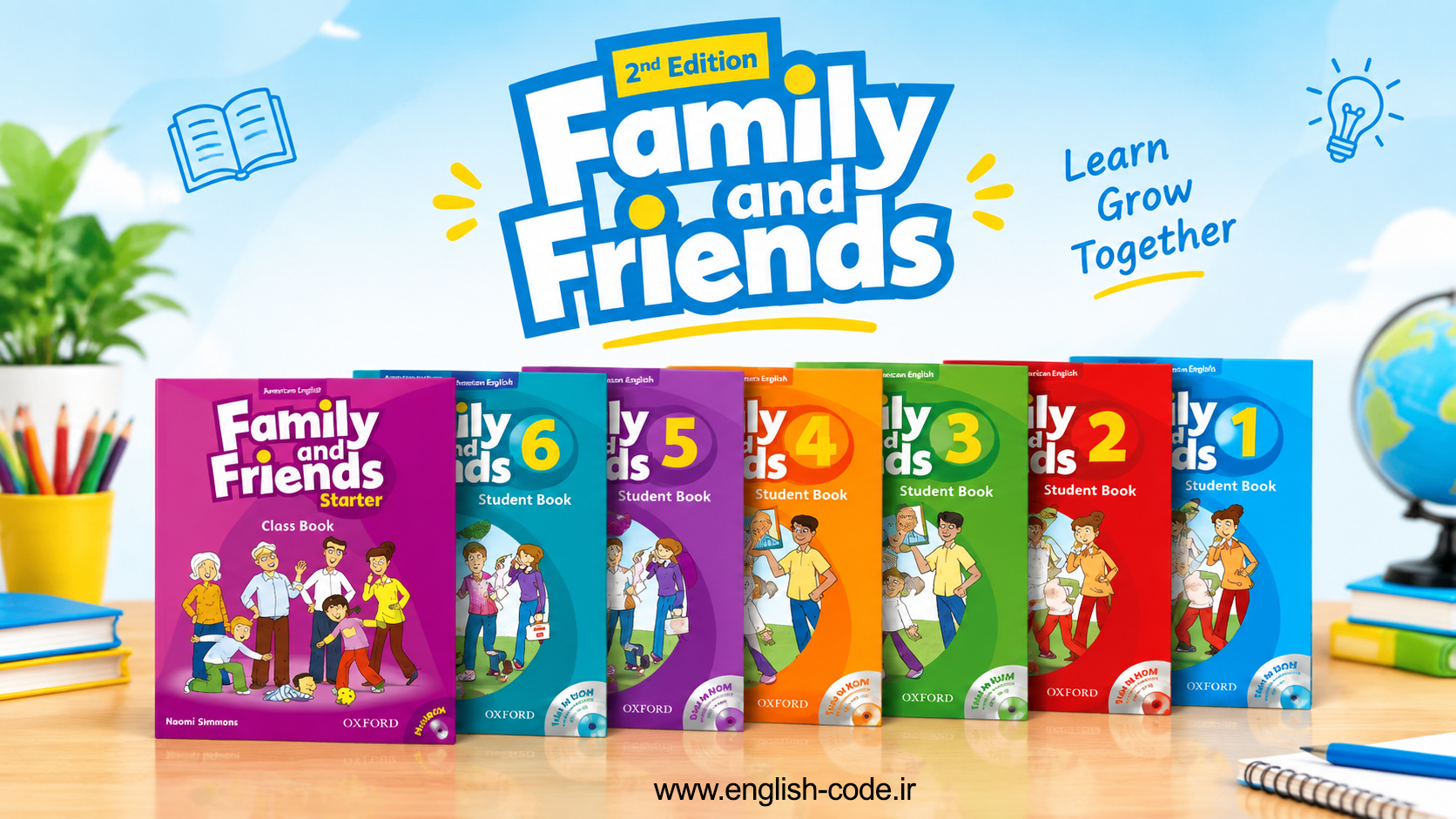 جلد کتاب Family and Friends آموزش زبان انگلیسی کودکان